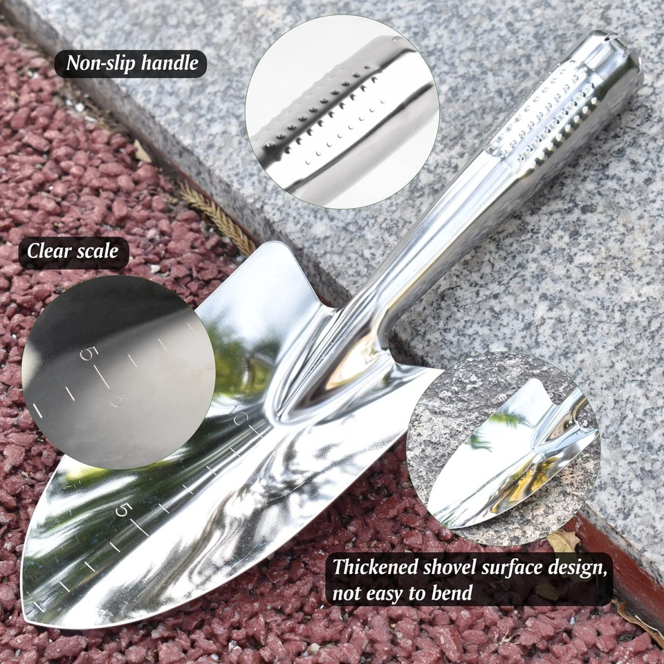 Garden Shovel Hand Trowel Stainless Steel Gardening Hand Tools Spade