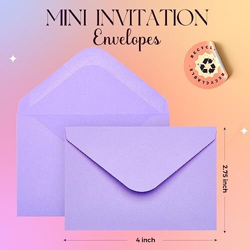 100 Stück Mini farbige Geschenkkarten Umschläge für Hochzeit Geburtstag Party Zubehör - Bild 8 von 8