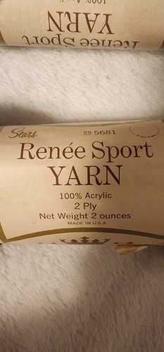 Vintage Sears Renee sport 2 strati filato marrone 100% acrilico lotto di 5 rotoli - Foto 2 di 3