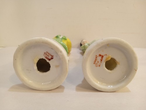 Par de estatuillas de porcelana hechas en el Japón ocupado 1945-1952 de colección - Imagen 7 de 9