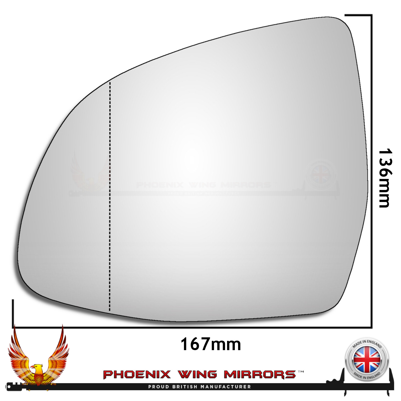 Left Hand Passenger Side BMW X3 G01 2011-2024 Wide Angle Wing Door Mirror Glass