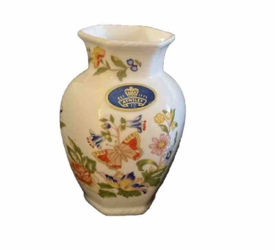 QUALITY VINTAGE AYNSLEY ENGLAND FINE BONE CHINA 5'' COTTAGE GARDEN VASE