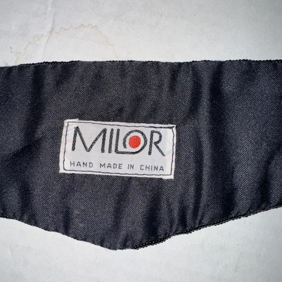 复古 20 世纪 80 年代 Milor 串珠弹力腰带 复古亮片 cummerbund — 第 4/4 张图片