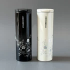 STARBUCKS Korea 2024 Korea Black Cream Tumbler Mother-of-Pearl Feel Grande