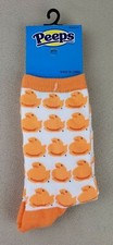 PEEPS Easter Baby Chicks Marshmallow Candy Socks Med Women's 6-11 TAGDSTRS