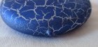Vintage FLAT BLUE CRACKLED LOOK Christmas Ornament West Germany Holiday Decor — photo 9