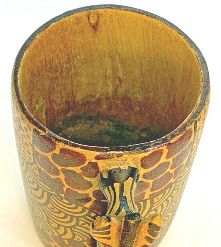 Handmade & Painted Wooden Zebra Mug - Picture 12 of 12