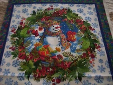 100% cotton Christmas fabric panel  "A Year of Art" by In The Beginning Fabrics