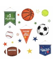 Sport Ball Wanddeko 20 abziehen & kleben Wandtattoos NEU Neu in Verpackung