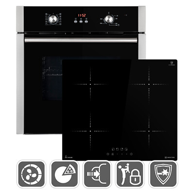 KB ELEMENTS Herdset Induktion & Backofen - 60cm Einbau-Kochfeld Mit Anti-Kratz
