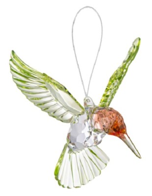 Ganz Crystal Expressions Acrylic Ruby Throated Hummingbird Red Head Green Wings