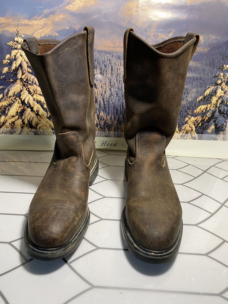 Red Wing Pecos Work Boots Sz 8 D Saddle Brown 1159 Made USA Red Wing Pecos Work Boots Sz 8 D Saddle Brown 1159 Made USA