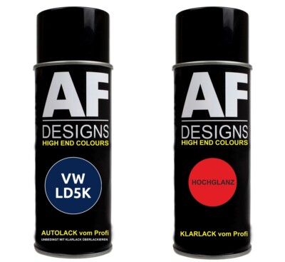 FÜR VW Lapiz Blue Metallic LD5K Autolack Spraydose Set Basislack Klarla