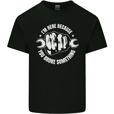 Hier Weil You Broke Etwas Mechaniker Kinder T-shirt Jungen Mädchen