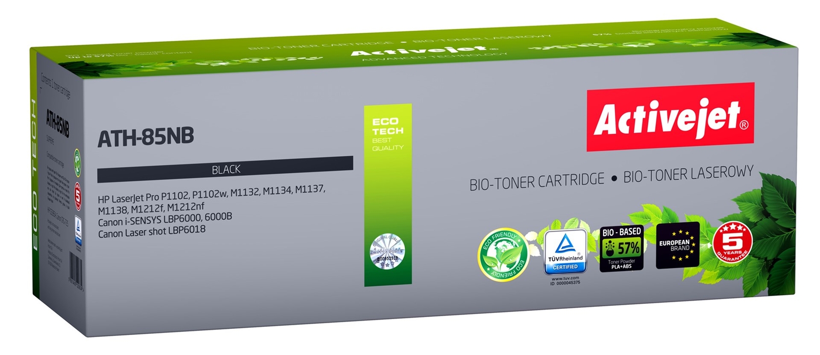 5901443120834 Тонер BIO Activejet ATH-85NB для HP Canon Drucker Эрзац для HP 6190₽