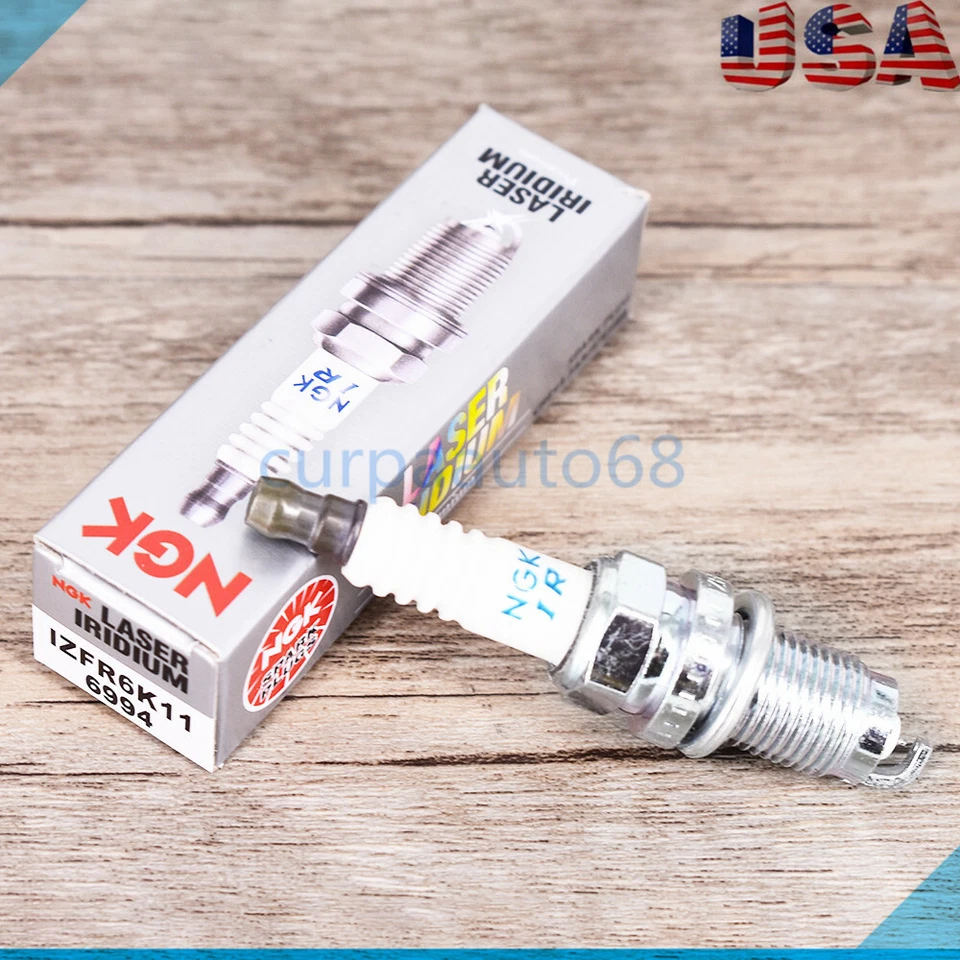 6PC Set Laser Iridium Spark Plugs Fits For Accord Civic CRV Acura IZFR6K11 6994 - Image 3 of 4