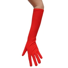Long Elbow Length Red Costume Gloves ~ HALLOWEEN FORMAL WEDDING PROM DANCE PARTY