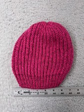 Beanie Toque Youth Girls Pink Knit Acrylic Blend Glittery Sparkly Sequin