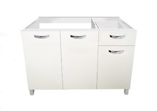 Mobile Sottolavello Cucina 120 cm 3 ante + 1cassetto Bianco o Node MabelOnline