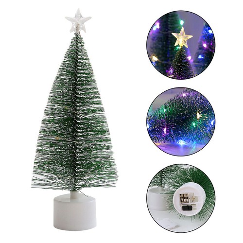Tavolo Piccolo Albero di Natale Artificiale Mini con Luci LED Ornamenti Natale - Foto 2 di 14