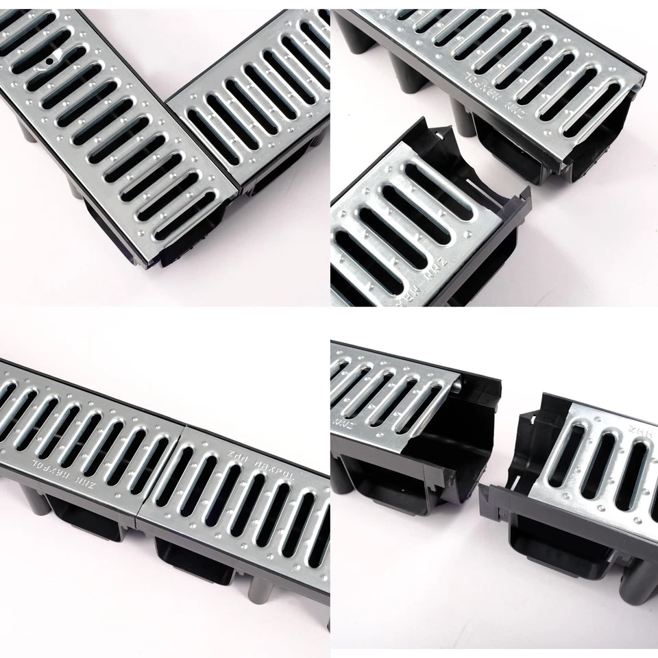 Entwässerungsrinne mit verzinkt Stahlrost – Terrassenrinne A15 1,5 T - Bild 4 von 4