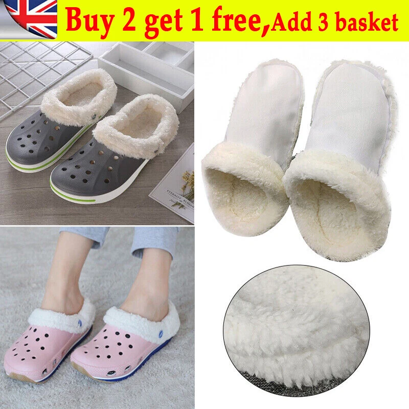 Zapatos Crocs Zuecos Repuesto Piel para Crocs Plantillas Insertos Peludos ` | eBay