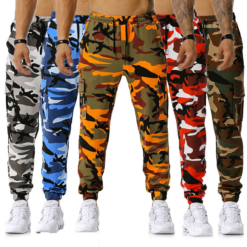 Orange and hot sale blue camo pants