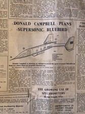 Donald Campbell Supersonic Bluebird Plans Financial Times Friday 9 July 1965