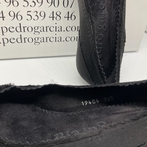 Pedro Garcia women shoes ballet flats Albany black satin velour 36.5 Spain - Picture 6 of 6