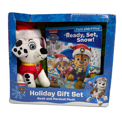 Nickelodeon Paw Patrol Marshall Holiday Gift Set Book 7'' NEW Dust marks/dents Re