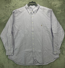 Ralph Lauren Men's Shirt 4XLT Lavender Oxford Flesh Pony Long Sleeve Button Up