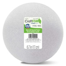 FloraCraft Piece Ball 1 Inch White Plastic Functional Craftf Craft Supply