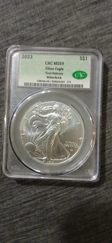2023 Silver Eagle First Delivery WitterBrick CAC MS 69