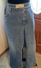 JMS Just My Size Classic Stretch Straight Medium wash Women Blue Jeans 20W Short