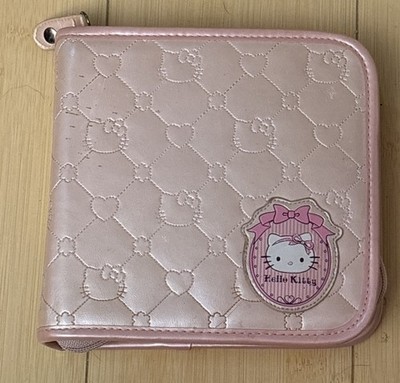 Hello Kitty Pink Pearl Quilted Sanrio Cd Case 24 CD Holder Very