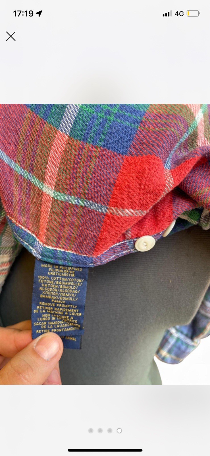 Ralph Lauren Luxury Flannel Long Sleeve Shirt Plaid Check Pattern Size S image 4