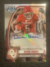 2024 Bowman University Deion Burks 1st Base Auto Oklahoma #PA-DBU