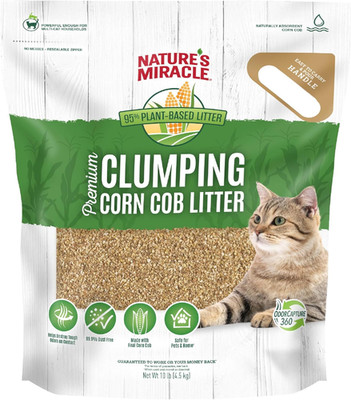 Nature S Miracle Premium Clumping Corn Cob Litter, 10 Pounds, Made with Real Cor