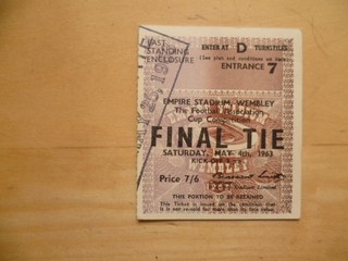 Manchester Utd v Leicester City 1963 Cup Final original ticket