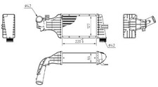 MTR Ladeluftkühler 13054712 für OPEL ASTRA Caravan T98 CC ZAFIRA F70 DTI 16V F08