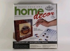 Paint Your Own Home Decor Painting Canvas -Java Collection Kit Expresso NIB h200