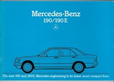 1984 Mercedes-Benz 190 & 190E (W201) car brochure