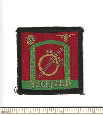 EU SCOUT AUSTRALIA BUCKLAND AREA DISTRICT BLACK BOUND EDGE PATCH INSIGNIA STEER 
