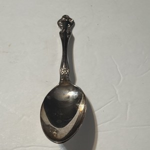Vintage Silverplate Serving Spoon Ornate Floral Scroll Pattern Replacement Flat
