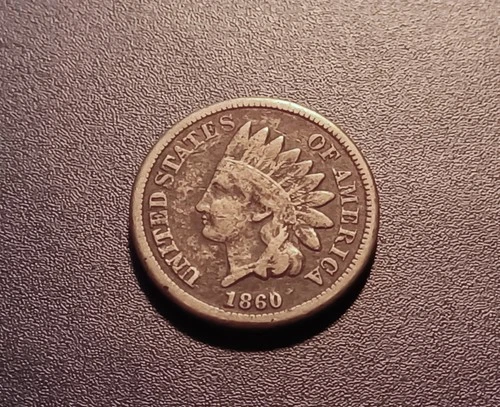Fine 1860 RB Indian Head Cent