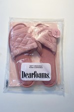 New Vintage DearFoams Slippers Slide Slip On Open Toe Back Medium 6.5 7.5 Pink