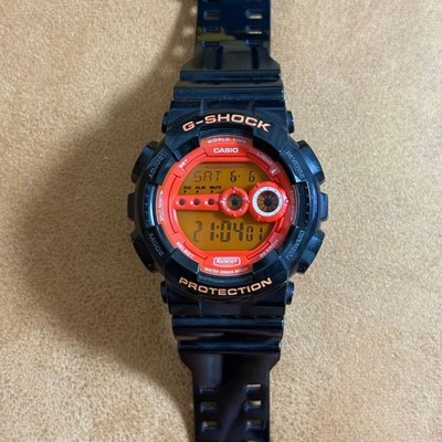 CASIO G SHOCK Digital Watch GD 100HC Black x Orange