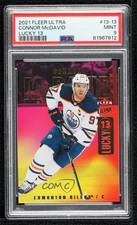 2021 Upper Deck Fleer Ultra Lucky 13 Achievement Connor McDavid PSA 9 MINT q2c