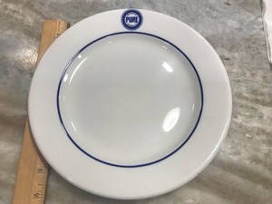 9” PURE Oil Co Steamship plate ..Jackson  China Co…near mint to mint