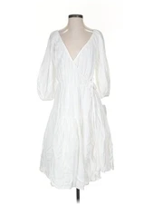 NWT Love, Whit by Whitney Port Women White Casual Dress S
